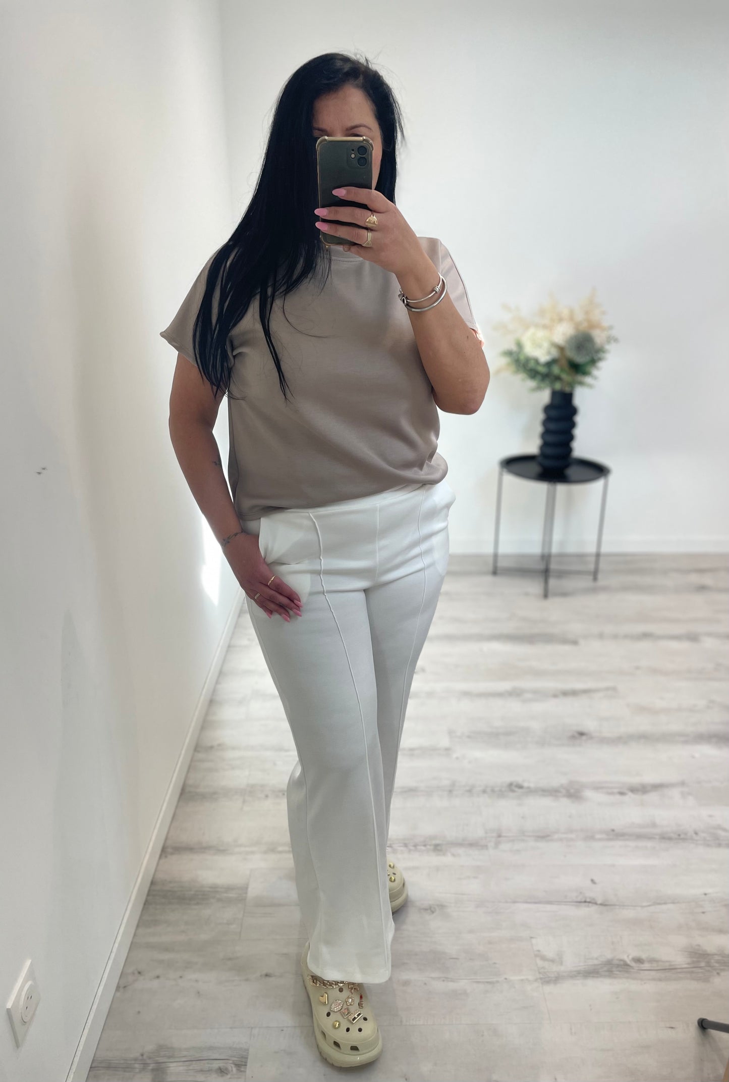 Pantalon jogging blanc