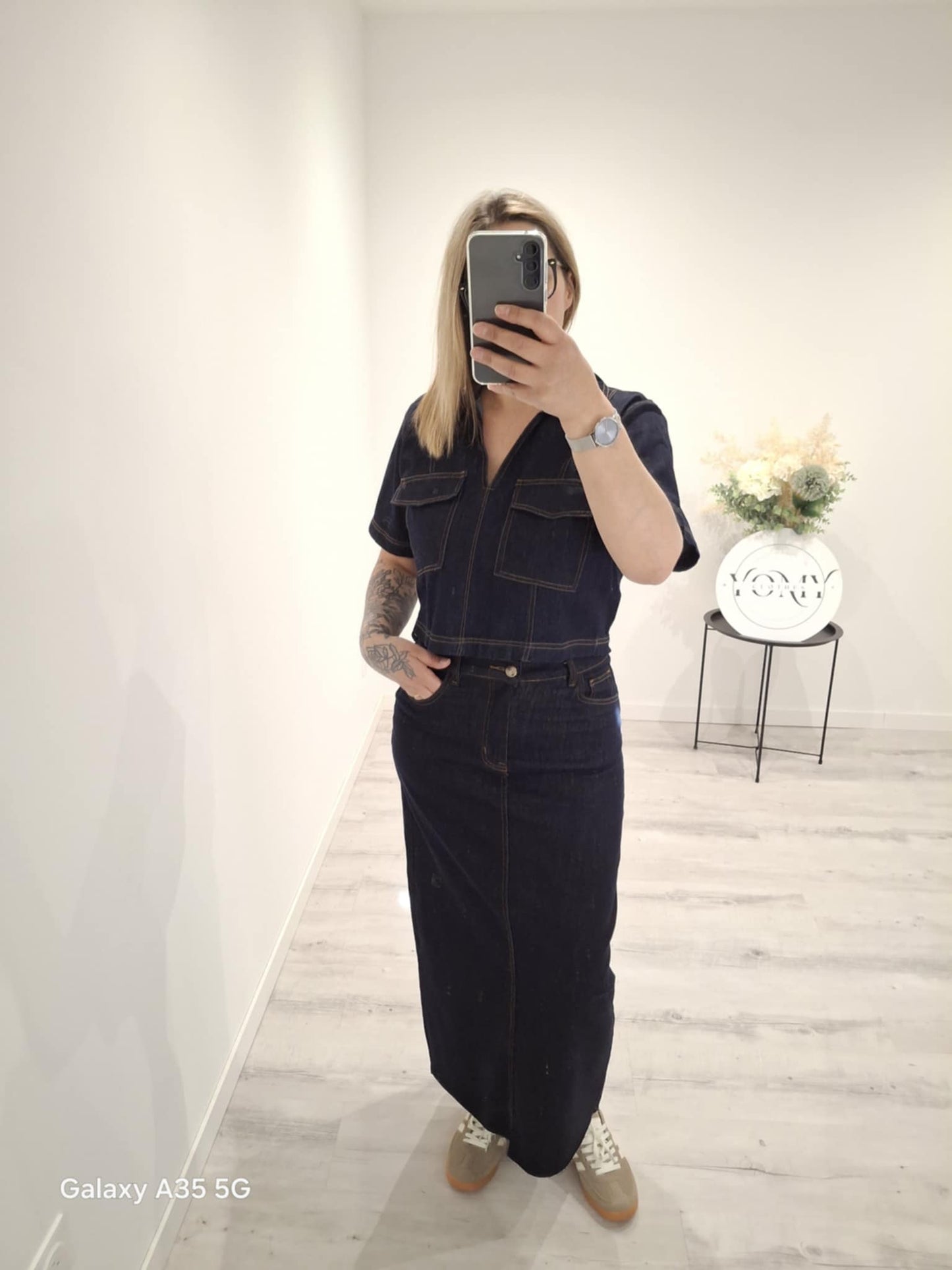 Jupe en jeans brut