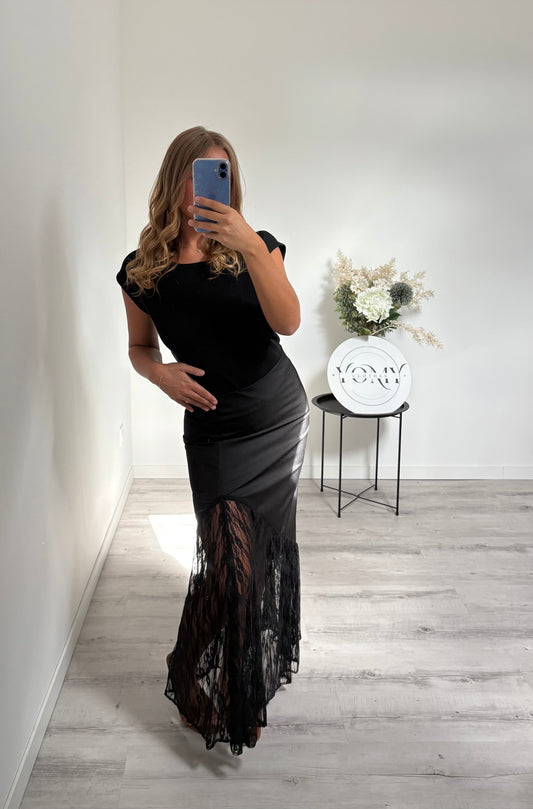 Jupe dentelle noir