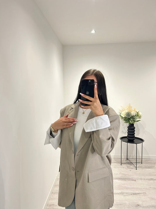 blazer taupe oversize